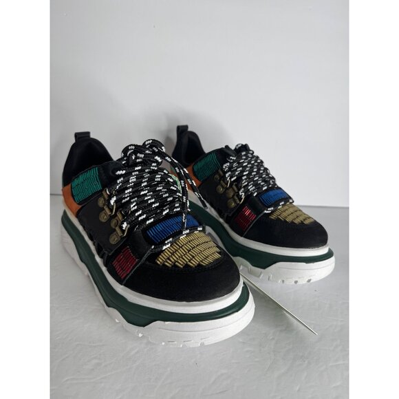 FARM Rio Black Beaded Suede Sneakers Women's Size EU 36 US 6 NWT - Picture 3 of 8